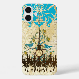 Monogram Vintage Bird Chandelier iPhone 16 Plus Case