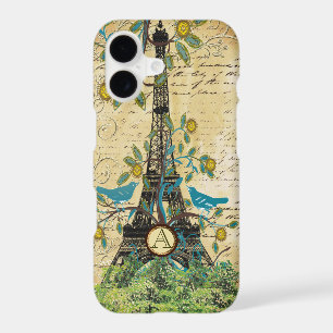 Monogram Vintage Bird Effiel Tower iPhone 17 Case