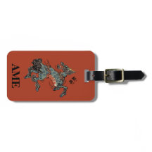Monogram Vintage Chinese Qilin on Chinese Red