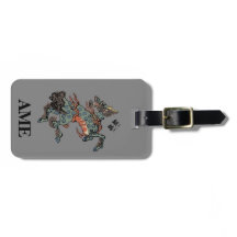 Monogram Vintage Chinese Qilin on Medium Gray
