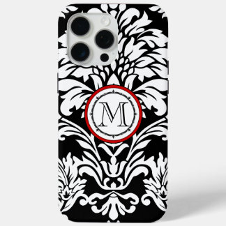 Monogram Vintage Damask Pattern iphone 15 Pro Max Case