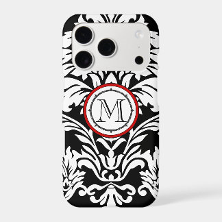 Monogram Vintage Damask Pattern iphone 17 Pro Case