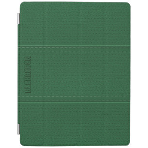 Monogram Vintage Dark Green Faux Leather iPad Smart Cover
