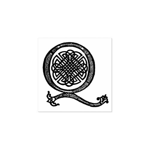 Monogram Vintage decorative Celtic  Letter Q Rubber Stamp