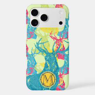Monogram Vintage Deer Art Nouveau Forest iphone 17 Pro Max Case