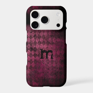Monogram Vintage Eggplant and Plum Argyle iPhone 17 Pro Case