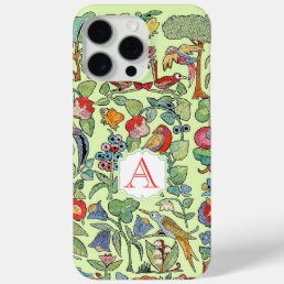 Monogram Vintage Faux Embroidered Pattern iphone 5 iPhone 15 Pro Max Case