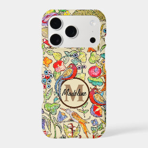 Monogram Vintage Faux Embroidered Pattern iphone iPhone 17 Pro Case