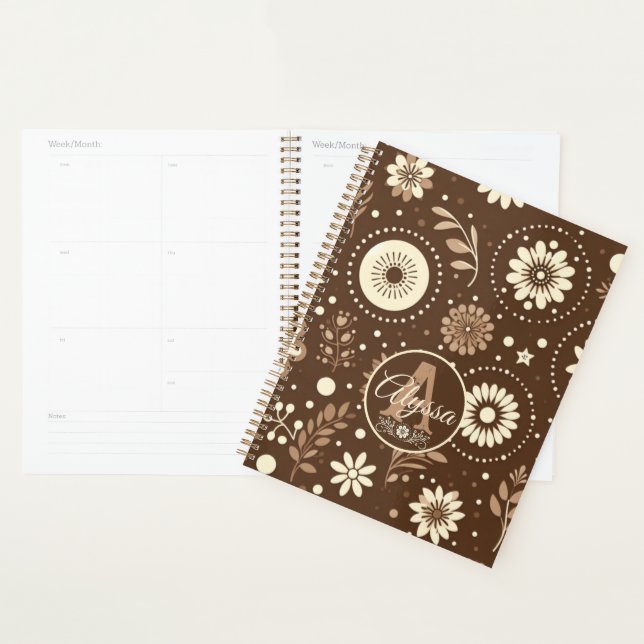 Monogram Vintage Floral Harmony Planner (Display)