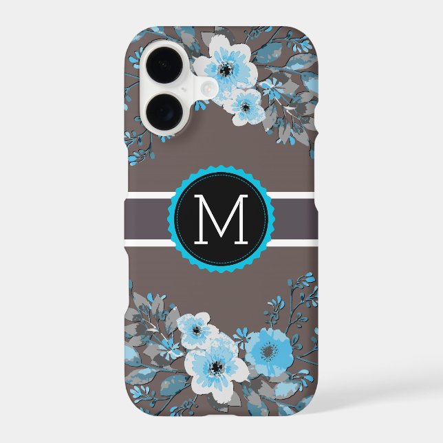 Monogram Vintage Floral Pattern #22 Iphone Case (Back)