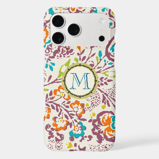 Monogram Vintage Floral Pattern iphone 17 Pro Max Case