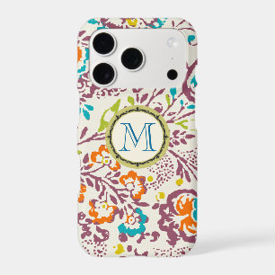 Monogram Vintage Floral Pattern iphone 17 Pro Case