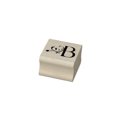 Monogram Vintage   initial Letter B Rubber Stamp