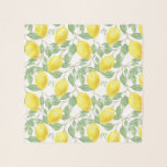 Monogram Vintage Lemon Fruits Leaves and Flowers Scarf<br><div class="desc">This elegant scarf breathes the air of mediterranean summer! The cool vintage watercolor design has your custom monogram inserted between the twigs of a lemon tree. An original design available exclusively at ©Oh_Nostalgia online store. All rights to design and layout reserved.</div>