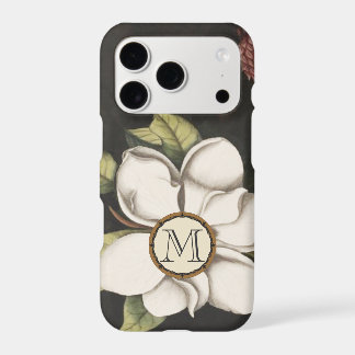 Monogram Vintage Magnolia Floral Pattern iphone 17 Pro Case