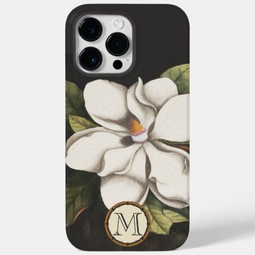 Monogram Vintage Magnolia Floral Pattern iphone Case_Mate iPhone 14 Pro Max Case