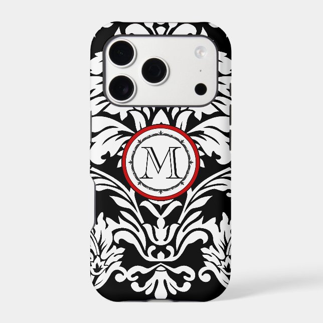 Monogram Vintage Magnolia Flower Pattern iphone Case (Back)