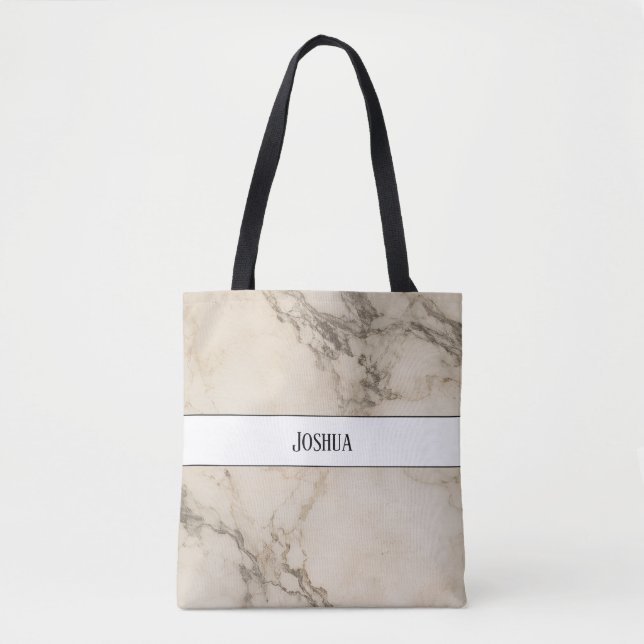 monogram vintage marble tote bag (Front)
