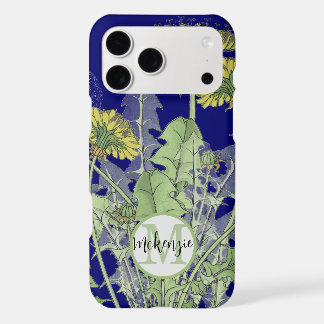Monogram Vintage Modern Dandilion Flower iphone 17 Pro Max Case