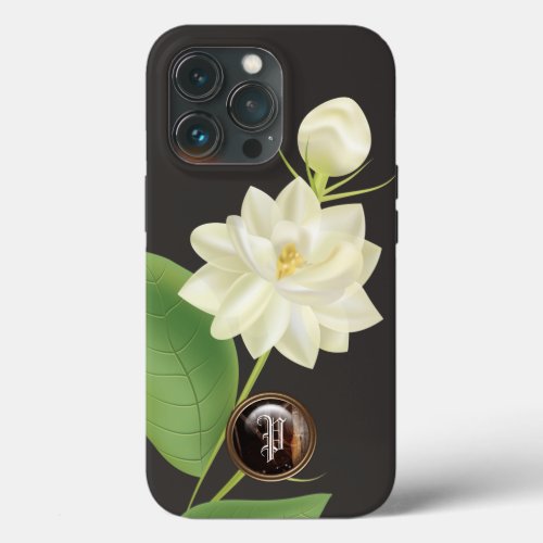 Monogram Vintage Night Blooming Jasmine Floral iPhone 13 Pro Case