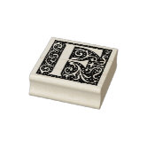 Monogram Vintage fancy old English letter D Rubber Stamp | Zazzle