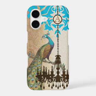 Monogram Vintage Peacock Chandelier Damask iPhone 17 Case
