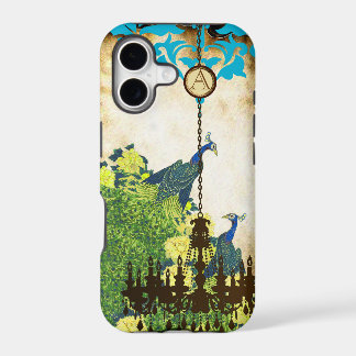Monogram Vintage Peacock Chandelier Damask iPhone 17 Case