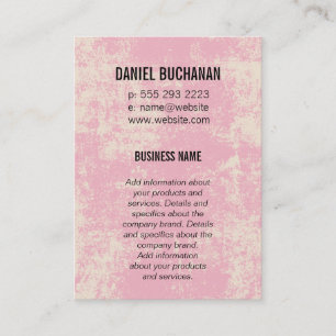 Monogram Vintage Pink Business Card