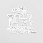 Monogram Vintage Train Christmas Tree Delivery Embosser (Design)