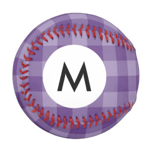 Monogram Violet checkered background Baseball