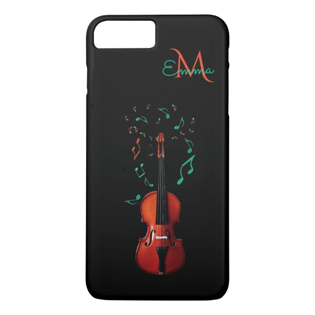 Monogram Violin Music iPhone 7 Plus Case (Back)