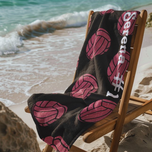 Monogram Volleyball Beach Towel (Creator Uploaded)