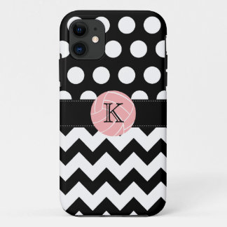 Monogram Volleyball Polka Dot Zigzag iPhone 5 Case