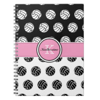 Monogram Volleyball Spiral Notebook
