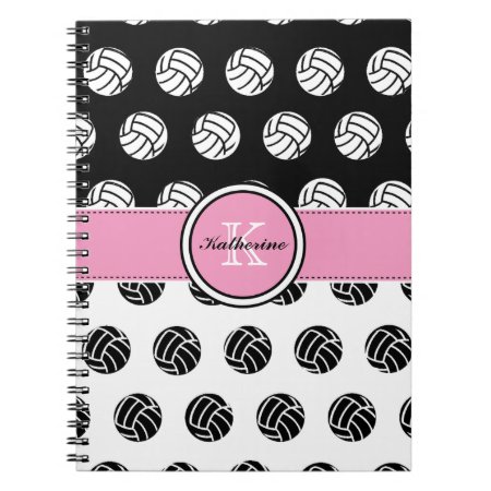 Monogram Volleyball Spiral Notebook