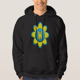 Monogram W Colorful Flower Hoodie