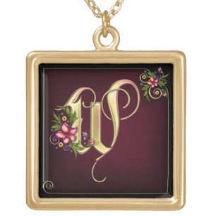 Monogram W Necklace