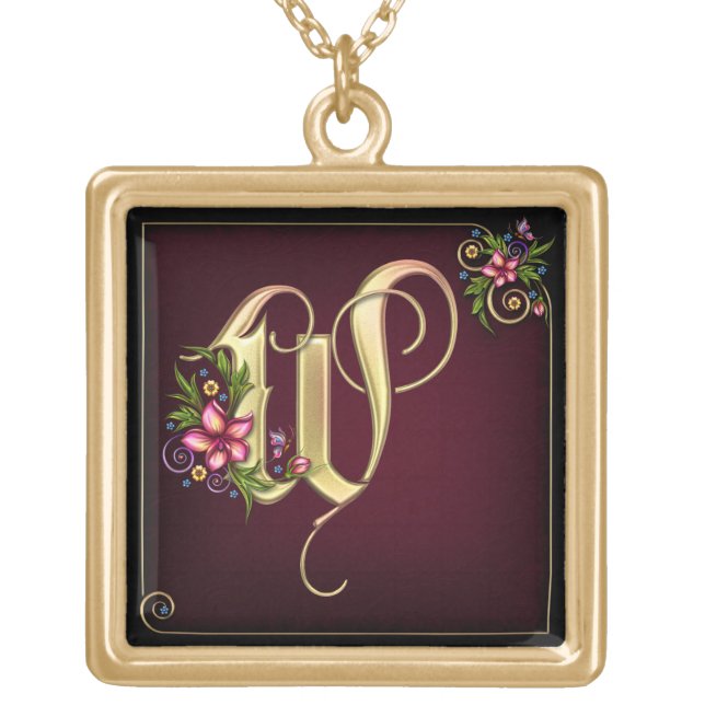 Monogram W Necklace (Front)