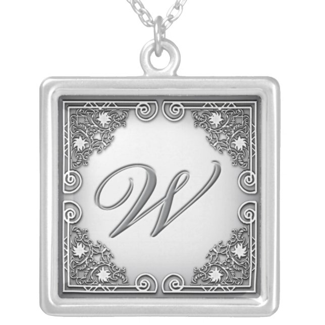 Monogram "W" Necklace (Front)