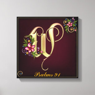 Monogram W Premium Wrapped Canvas (Gloss) Print