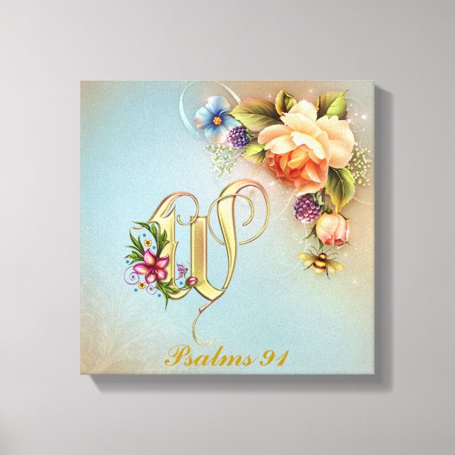 Monogram W Premium Wrapped Canvas (Gloss) Print (Front)