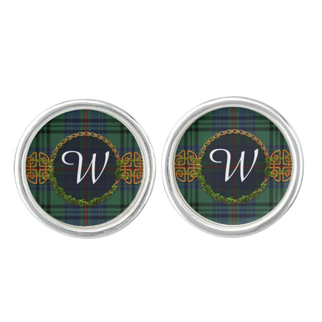 Monogram Walker Tartan Cufflinks (Front)