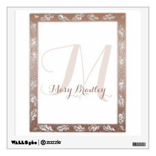 Monogram Wall Decal after William Morris