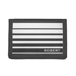 Monogram wallet for men   Custom sport stripes
