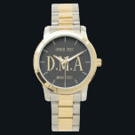 Monogram Watch Men Personalized Elegant Classy 12<br><div class="desc">1. This watch can be gifted for any commemorative occasion,  including wedding,  new baby,  birthday,  anniversary,  vow renewal,  retirement,  graduation etc. Simply edit the template fields as required.
_____________________________________________________________________________________
2. If you require assistance,  matching items,  custom design contact designer LeahG via the tab below.</div>