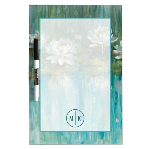 Monogram  Water Lily Pond Dry_Erase Board