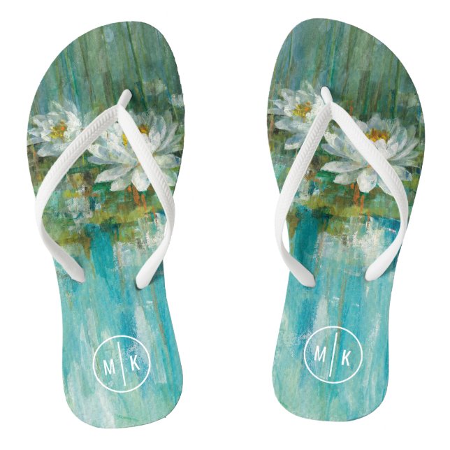 Monogram | Water Lily Pond Flip Flops (Footbed)