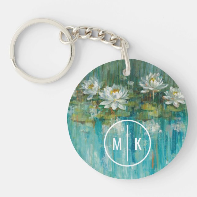 Monogram | Water Lily Pond Keychain (Front)
