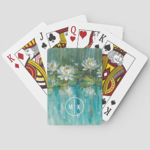Monogram Water Lily Pond Poker Cards