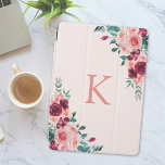 Monogram Watercolor Boho Pink Burgundy Floral iPad Pro Cover<br><div class="desc">Enhance your iPad with a Monogram Watercolor Boho Pink Burgundy Rose Flowers cover,  designed for floral-loving boho enthusiasts. Personalize it today!</div>